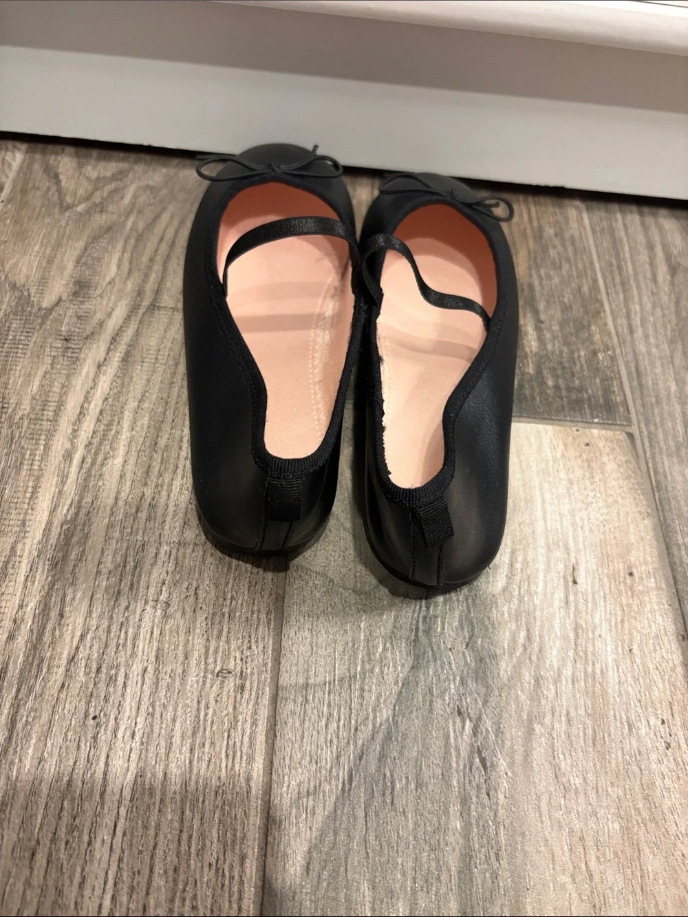 H&M Black Mary Jane Ballet Flats with Pink Lining